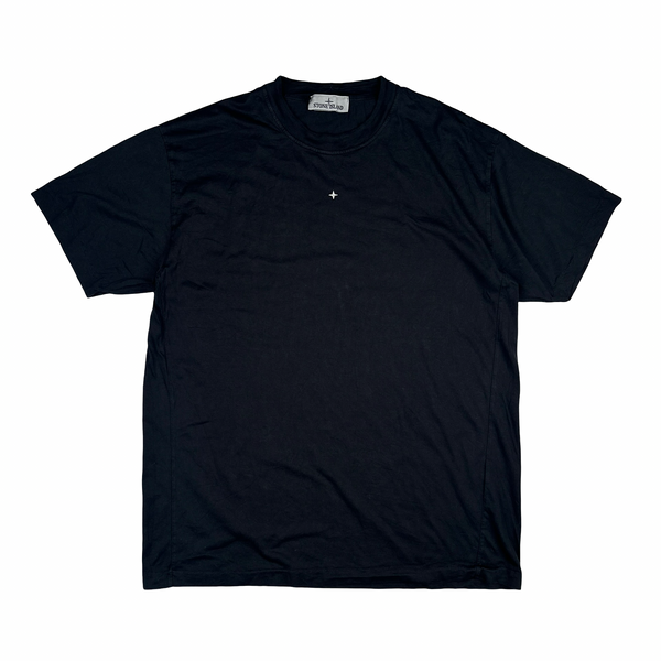Stone Island Black Stellina Logo Short Sleeved T Shirt - Large