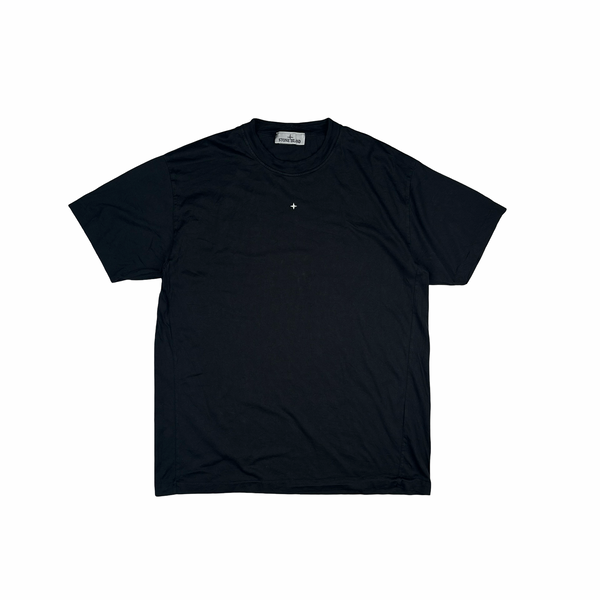 Stone Island Black Stellina Logo Short Sleeved T Shirt - Large
