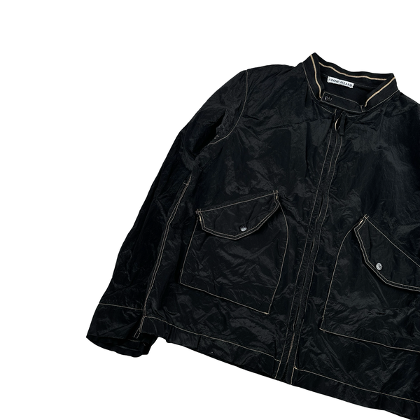 Stone Island 2004 Black Nylon Metal Jacket - XL