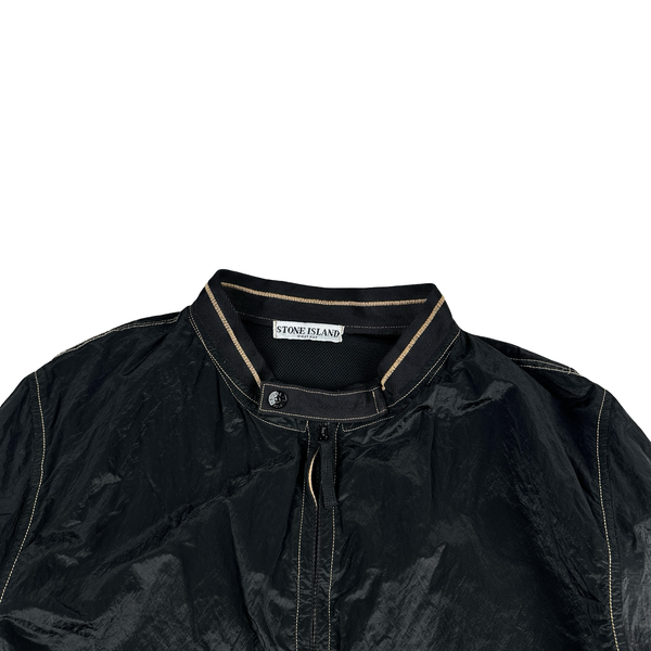 Stone Island 2004 Black Nylon Metal Jacket - XL