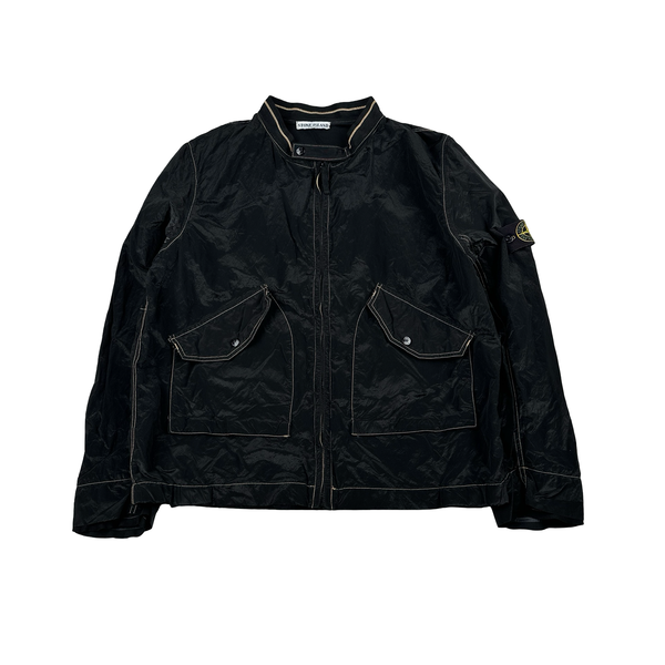 Stone Island 2004 Black Nylon Metal Jacket - XL