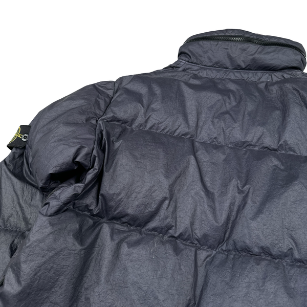 Stone Island 2003 Vintage Down Filled Navy Nylon Jacket - Small