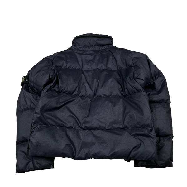 Stone Island 2003 Vintage Down Filled Navy Nylon Jacket - Small