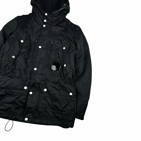 CP Company Black Lens Viewer Zipped Velour Lined Multi Pocket Jacket - Large