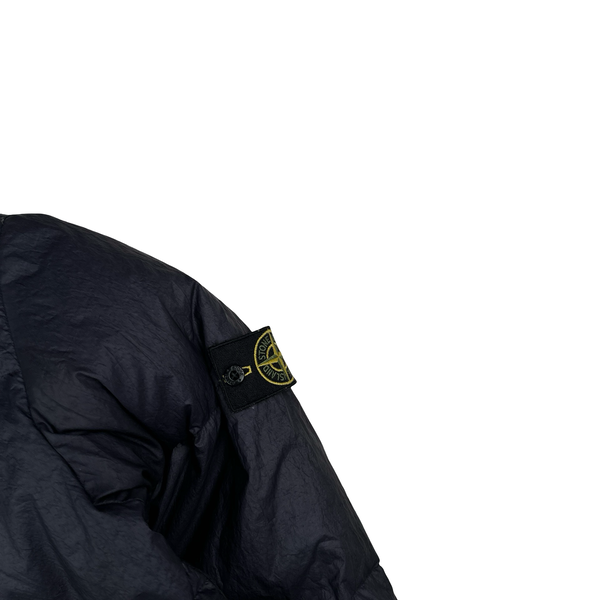 Stone Island 2003 Vintage Down Filled Navy Nylon Jacket - Small