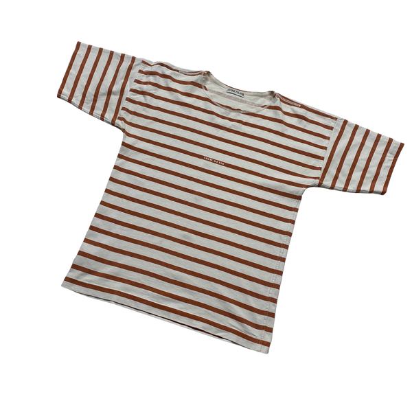 Stone Island Vintage 80's Cotton Striped T Shirt - Medium