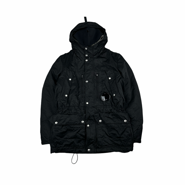 CP Company Black Lens Viewer Zipped Velour Lined Multi Pocket Jacket - Large