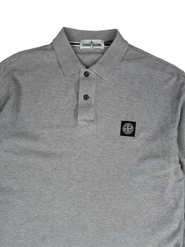 Stone Island 2023 Grey Long Sleeved Polo Shirt - Large