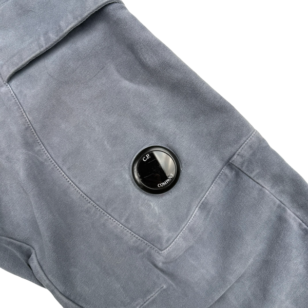 CP Company Brushed Blue Resist Dyed Cotton Lens Viewer Trousers - Medium (48)