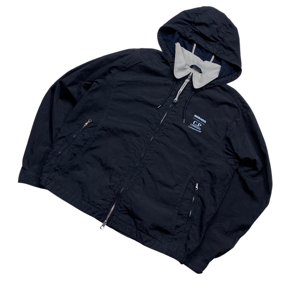 CP Company X Sebago Navy Nylon Cotton Lined Collared Jacket - Medium
