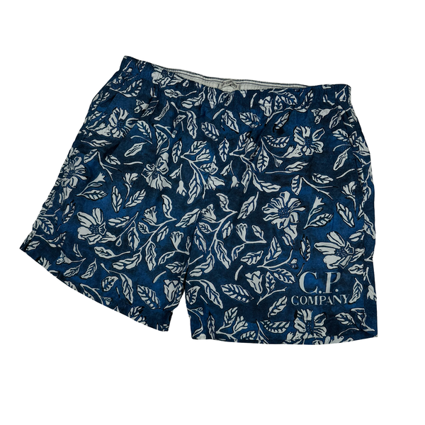 Cp Company 1995 Floral Spellout Vintage Swim Shorts - Large