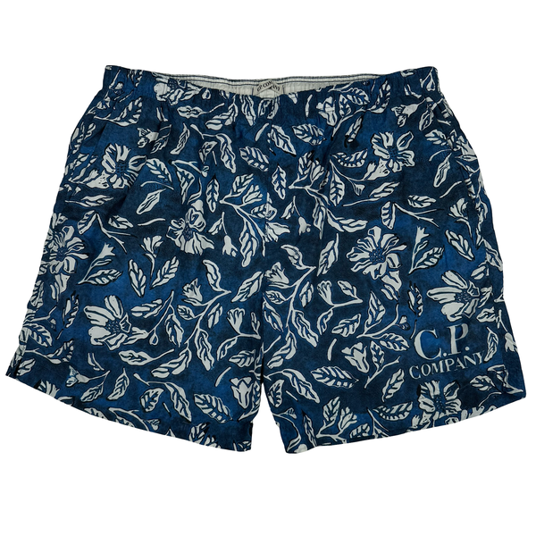 Cp Company 1995 Floral Spellout Vintage Swim Shorts - Large