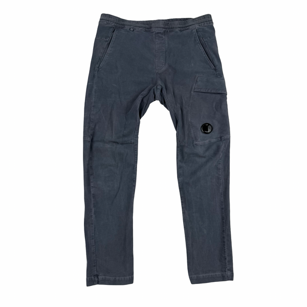 CP Company Brushed Blue Resist Dyed Cotton Lens Viewer Trousers - Medium (48)
