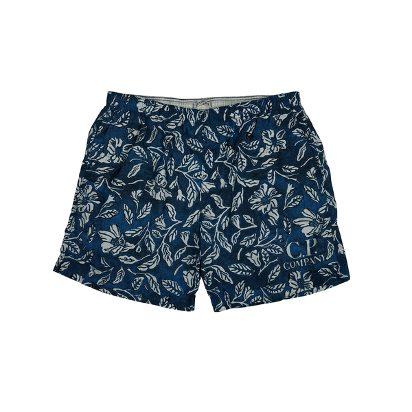 Cp Company 1995 Floral Spellout Vintage Swim Shorts - Large