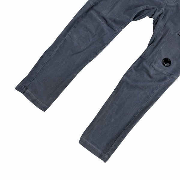 CP Company Brushed Blue Resist Dyed Cotton Lens Viewer Trousers - Medium (48)
