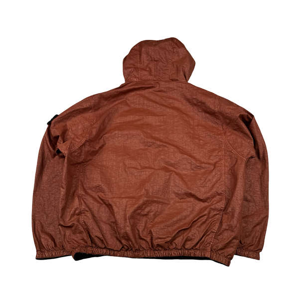 Stone Island 2025 Burnt Orange Lino Flax Jacket - Medium