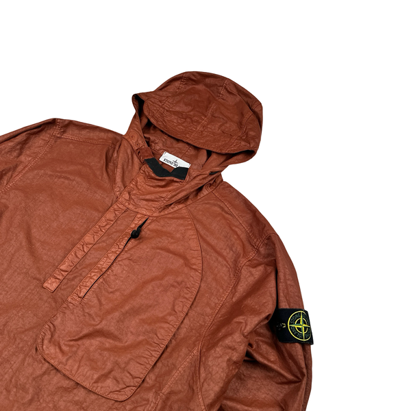 Stone Island 2025 Burnt Orange Lino Flax Jacket - Medium