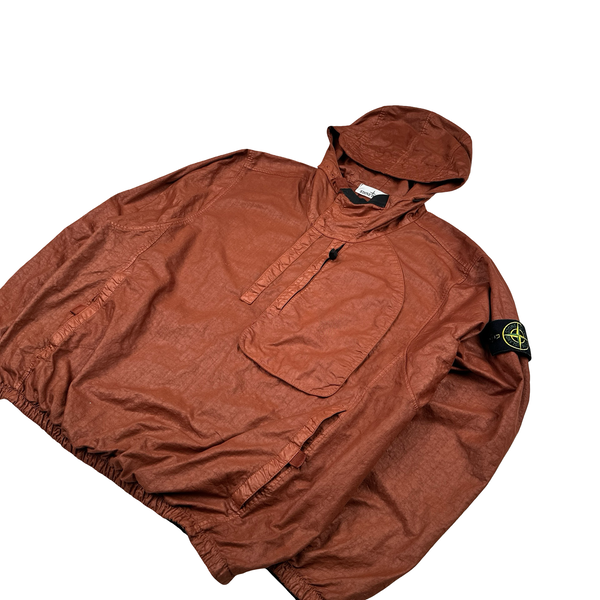 Stone Island 2025 Burnt Orange Lino Flax Jacket - Medium