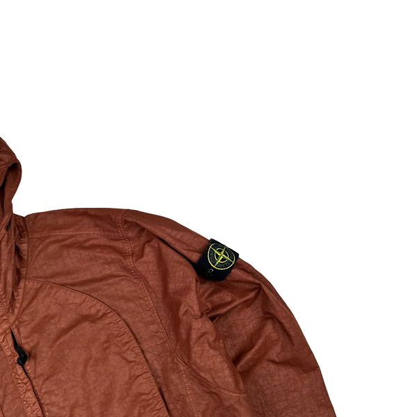 Stone Island 2025 Burnt Orange Lino Flax Jacket - Medium