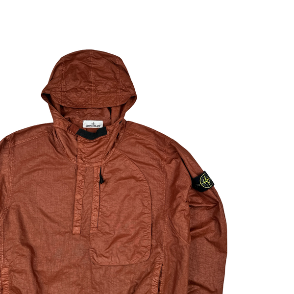 Stone Island 2025 Burnt Orange Lino Flax Jacket - Medium