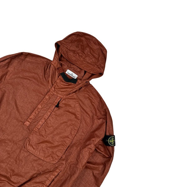 Stone Island 2025 Burnt Orange Lino Flax Jacket - Medium