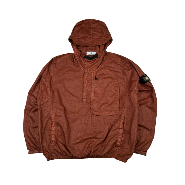 Stone Island 2025 Burnt Orange Lino Flax Jacket - Medium