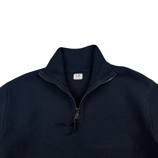 CP Company Vintage 2000 Thick Wool Pullover Quarter Zip Jumper - XL