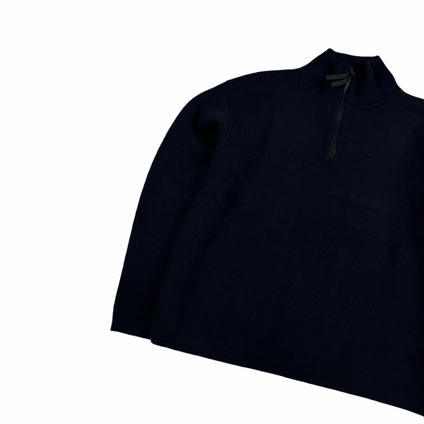 CP Company Vintage 2000 Thick Wool Pullover Quarter Zip Jumper - XL