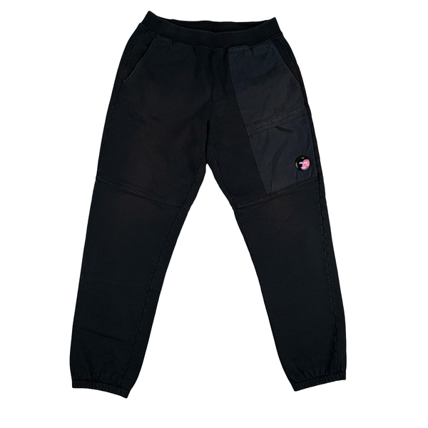 CP Company Palace Black Cotton Lens Viewer Joggers - Large