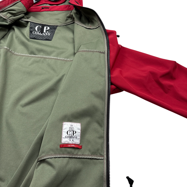 CP Company Red Lightweight Soft Shell Goggle Jacket - XXL
