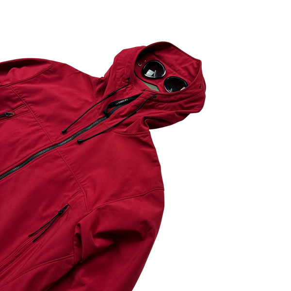 CP Company Red Lightweight Soft Shell Goggle Jacket - XXL