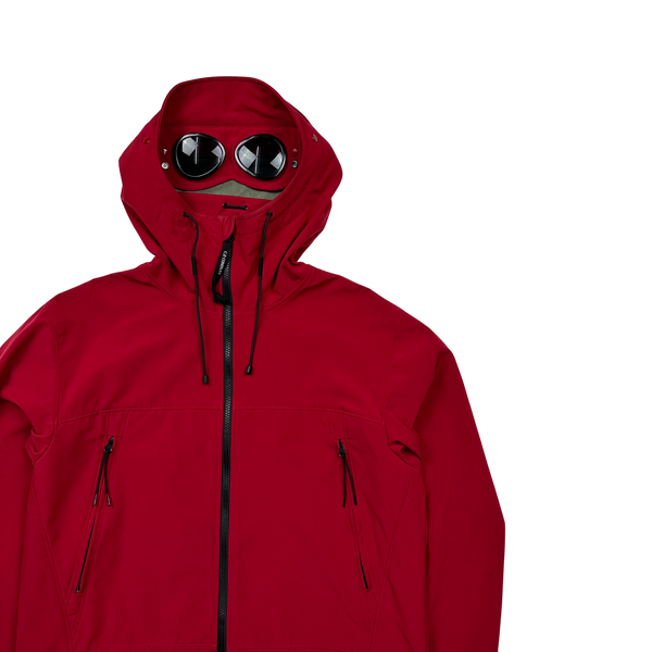 CP Company Red Lightweight Soft Shell Goggle Jacket - XXL