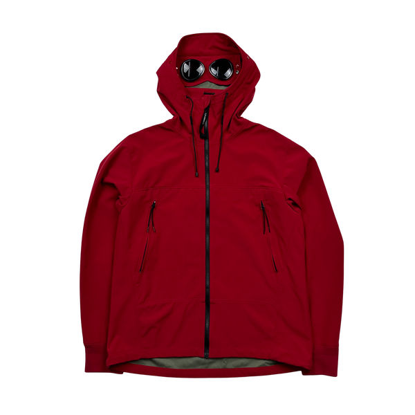 CP Company Red Lightweight Soft Shell Goggle Jacket - XXL