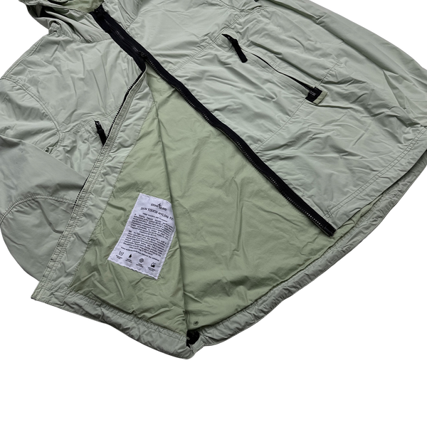 Stone Island 2021 Mint Green Skin Touch Nylon Hooded Jacket - Medium