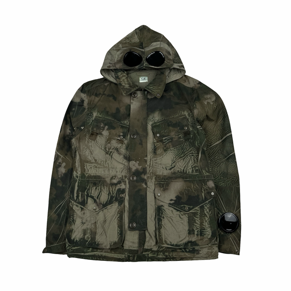 CP Company Tracery La Mille Hooded Goggle Camo Jacket - XS