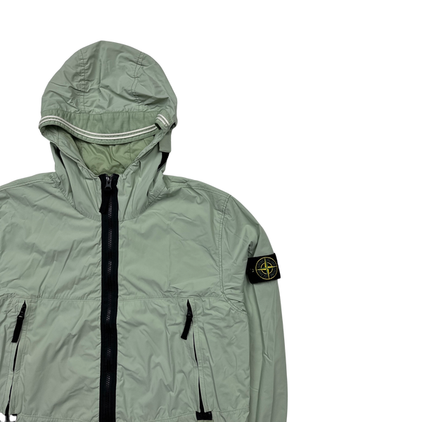 Stone Island 2021 Mint Green Skin Touch Nylon Hooded Jacket - Medium
