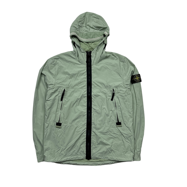 Stone Island 2021 Mint Green Skin Touch Nylon Hooded Jacket - Medium