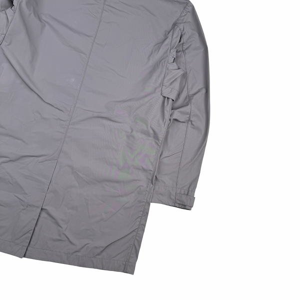 Stone Island 2024 Silver Micro Twill Long Buttoned Jacket - Small