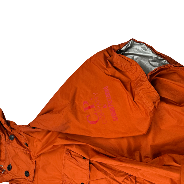 CP Company Orange Nyfoil Serggio Pizzorno Goggle Poncho Rain Jacket - One size