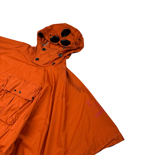 CP Company Orange Nyfoil Serggio Pizzorno Goggle Poncho Rain Jacket - One size