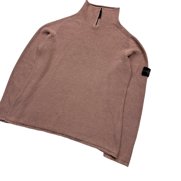Stone Island 1999 Pink Knitted Vintage Pullover Jumper - XXL
