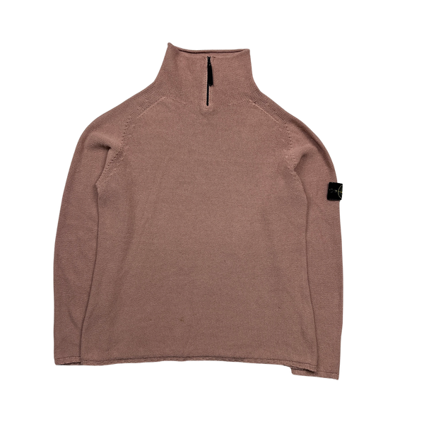 Stone Island 1999 Pink Knitted Vintage Pullover Jumper - XXL