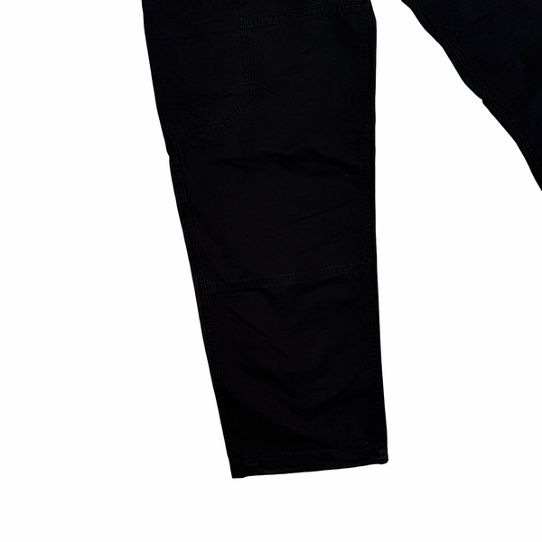 Stone Island 2019 Black Cotton Relaxed Fit Cargo Trousers - 30"