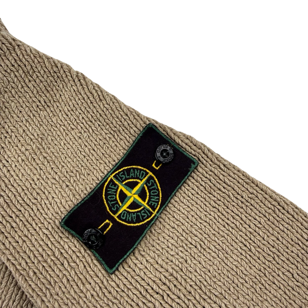 Stone Island 1998 Beige Chenille Knit Vintage Jumper - Large