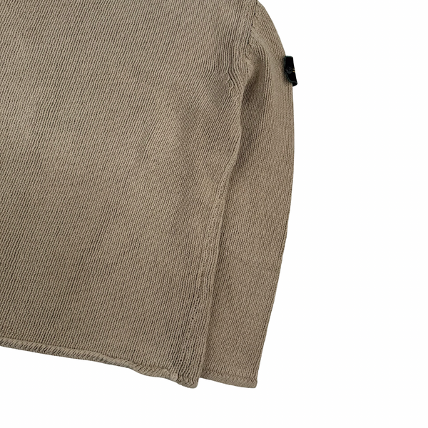 Stone Island 1998 Beige Chenille Knit Vintage Jumper - Large