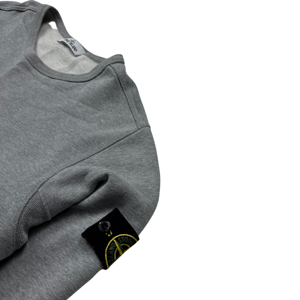 Stone Island 2018 Light Grey Cotton Crewneck - Large