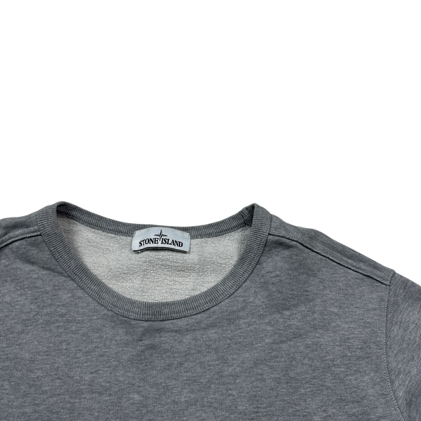Stone Island 2018 Light Grey Cotton Crewneck - Large