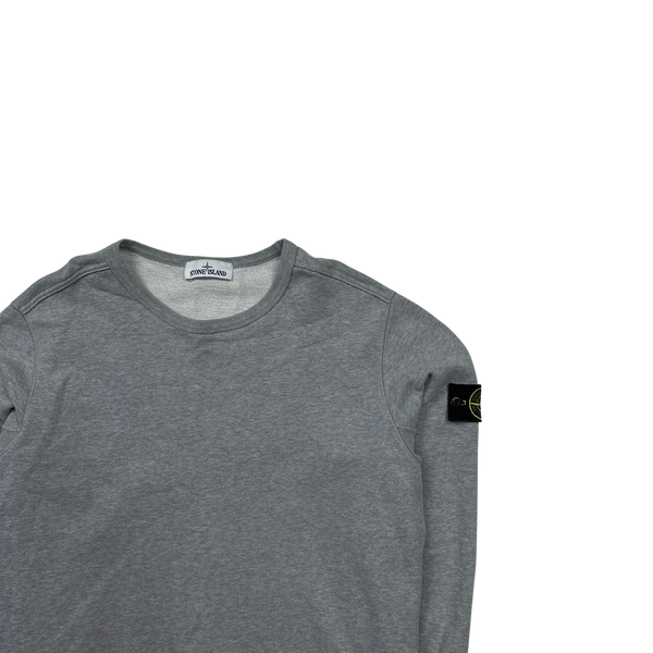 Stone Island 2018 Light Grey Cotton Crewneck - Large