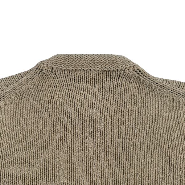 Stone Island 1998 Beige Chenille Knit Vintage Jumper - Large