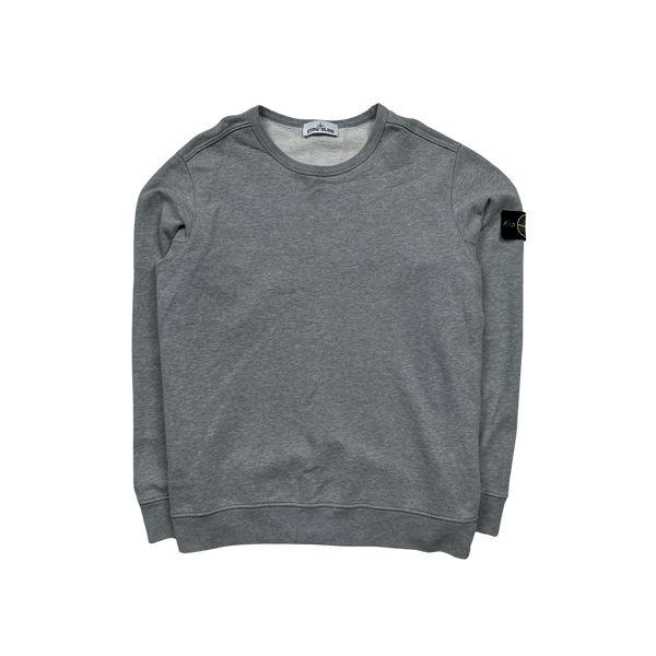 Stone Island 2018 Light Grey Cotton Crewneck - Large
